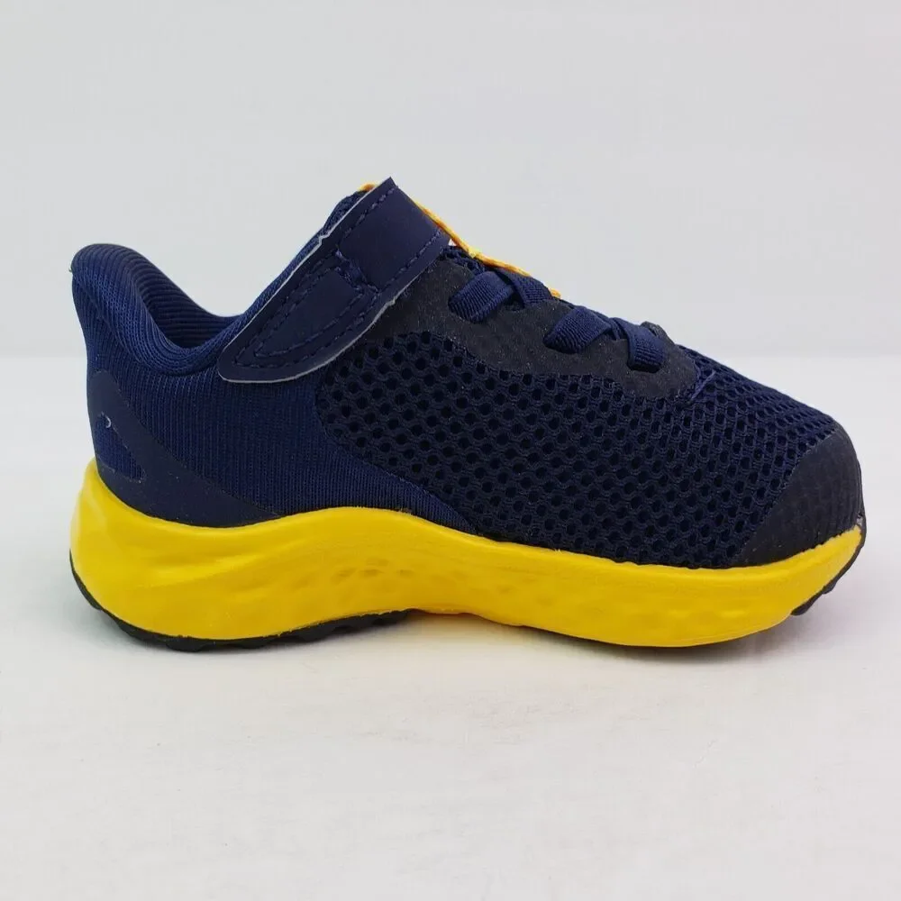 New Balance Fresh Foam Arishi v4 Baby Toddler Size 4c Wide Blue Red Sneaker Shoe